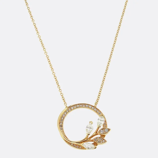 Tiffany & Co. Victoria Diamond Vine Circle Pendant Necklace from The Vintage Jeweller