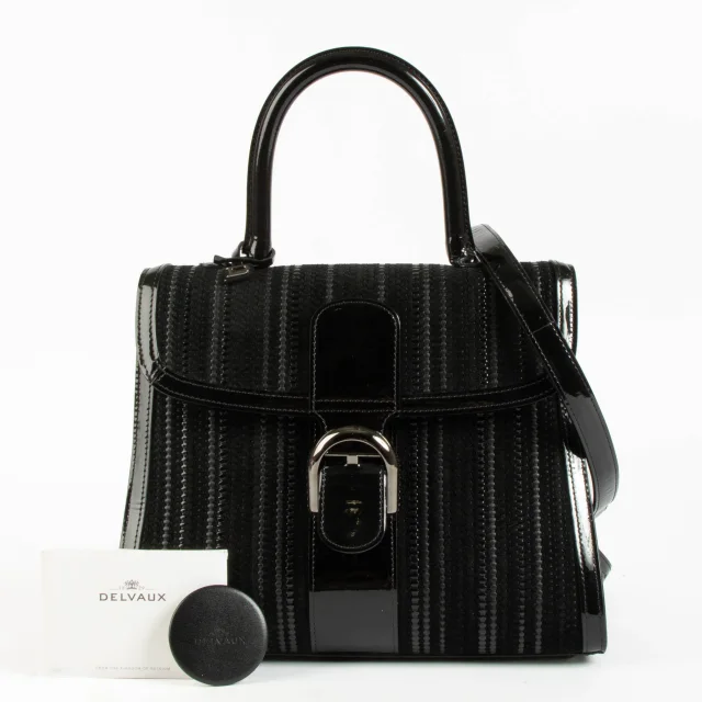 Delvaux Black Toile de Cuir Brillant MM Bag in Black from Labellov, photo 2 of 9