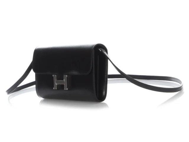 Hermès Black Box Calfskin Constance To Go in Black Calfskin from Ann's Fabulous Finds, photo 3 of 10