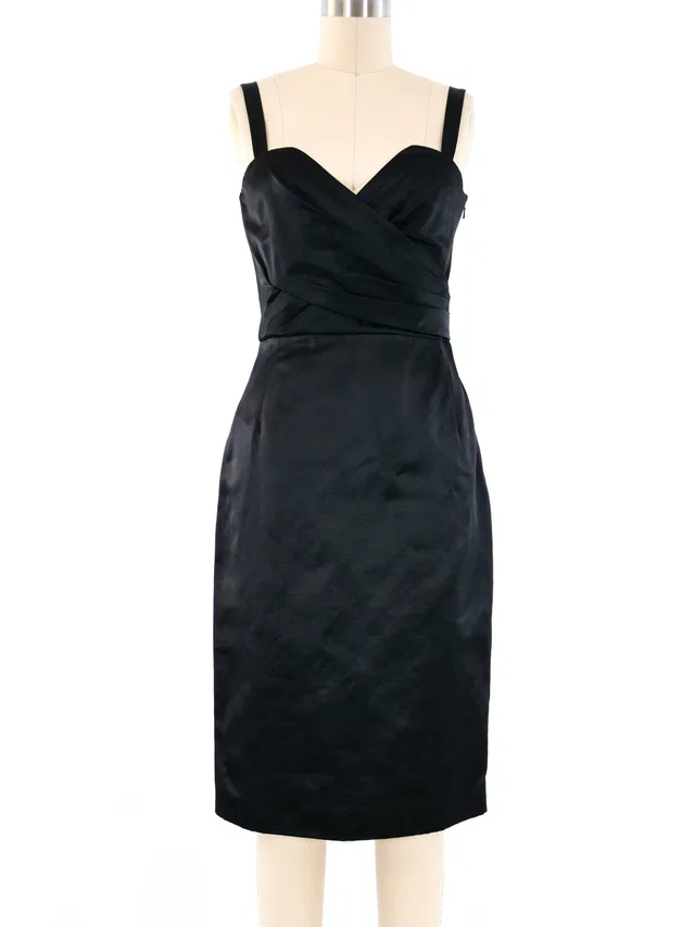 Dior Pleated Mini Dress in Silk from Arcade Vintage