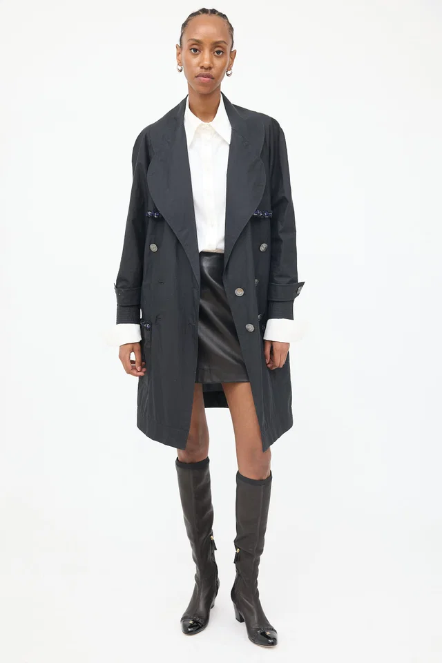 Chanel 2014 Double Breasted Trench Coat from VSP Consignment
