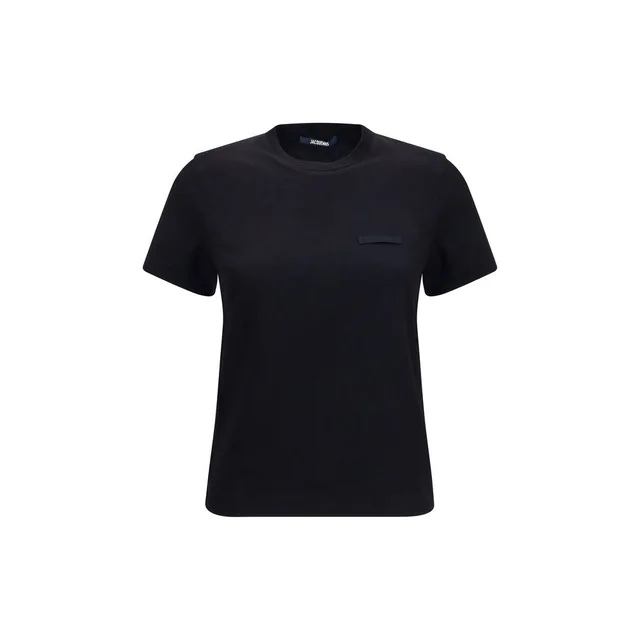 Jacquemus Black Cotton T-Shirt in Black from HEWI