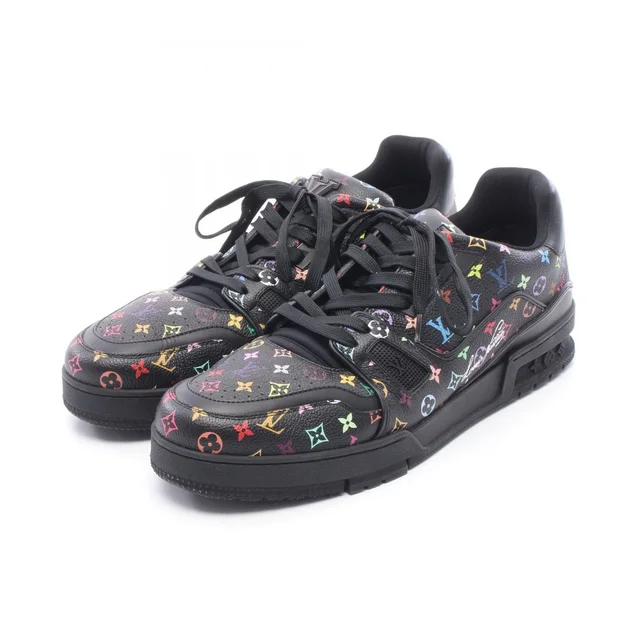 Sneakers LV TM LV Trainer Line Takashi Murakami Collaboration in Leather from The Reluxe