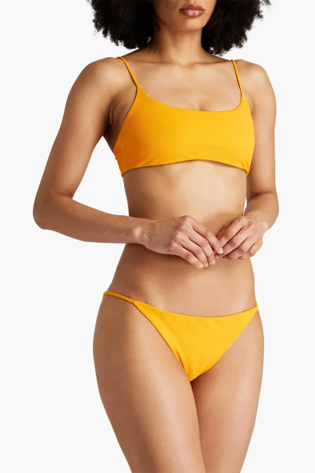 Jade Swim Bare Minimum Terry Bikini Briefs in Marigold, photo 2 of 4 from THE OUTNET