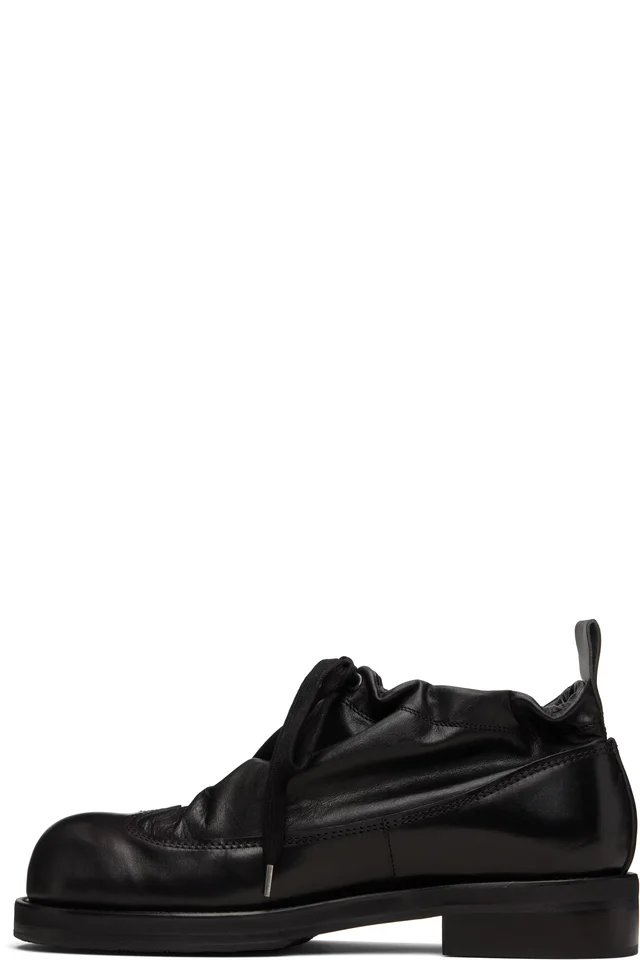 Comme des Garçons Homme Plus Black KIDS LOVE GAITE Edition Leather Derbys, photo 3 of 5 from SSENSE