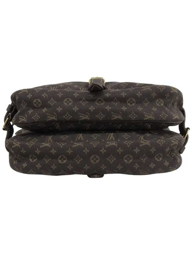 Louis Vuitton 2009 Monogram Mini Lin Saumur Ebène in Brown Coated canvas from VINTAGE QOO TOKYO, photo 8 of 10