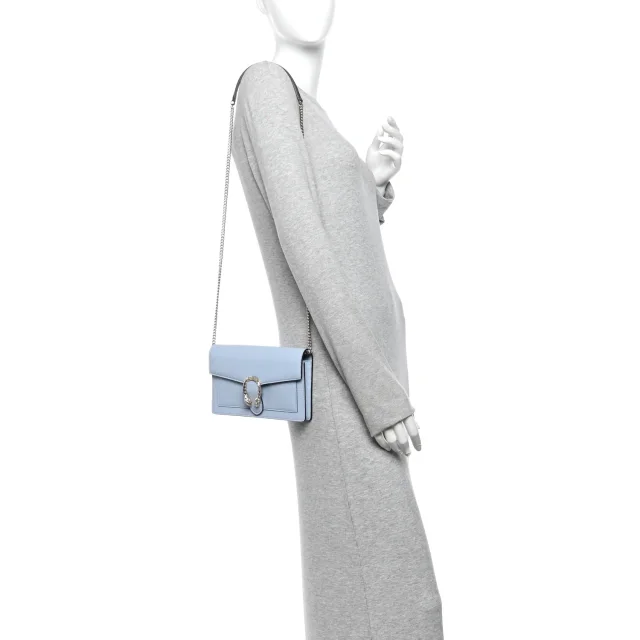 Gucci Dionysus NM Chain Wallet Porcelain Light Blue in Blue Calfskin from FASHIONPHILE, photo 2 of 10