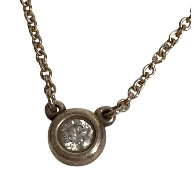 Tiffany & Co. Necklace by the Yard Diamond Silver in Silver from The Reluxe