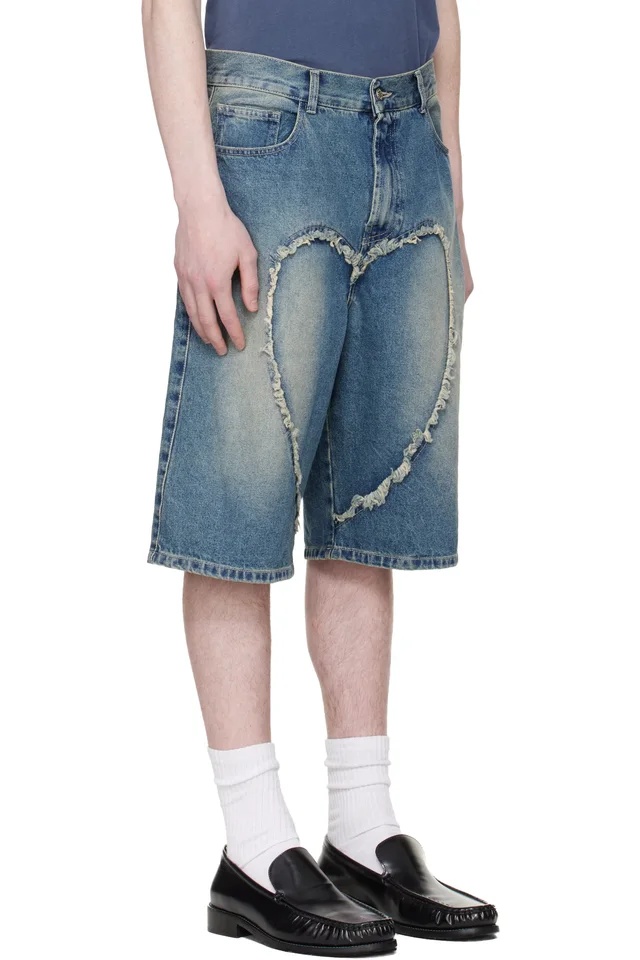Carne Bollente Blue 'The Love' Denim Shorts, photo 2 of 4 from SSENSE