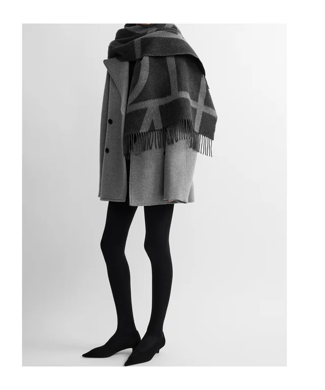Toteme Monogram brushed wool scarf, photo 5 of 5 from SENSER