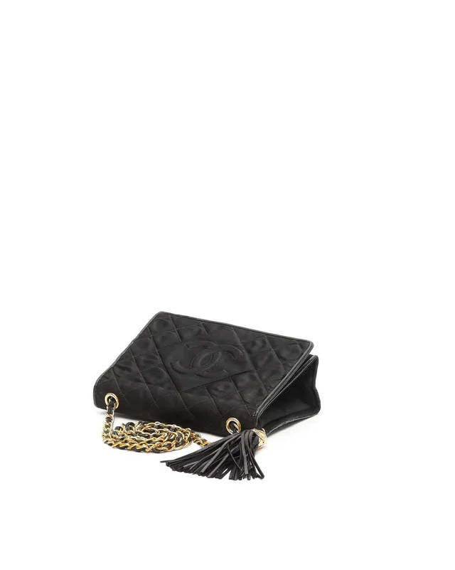 Chanel Satin Diamond CC Flap Bag in Satin from A Retro Tale, photo 4 of 12