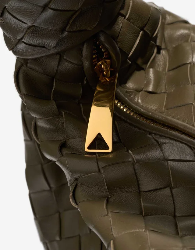 Bottega Veneta Jodie Medium Lamb Olive in Green, Grey Lambskin from SACLÀB, photo 7 of 9