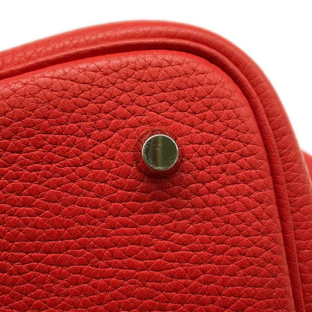 Hermès Picotin Lock Touch Rouge Tomate/Rose Eglantine Taurillon Clemence Swift Leather Size MM in Red Clemence leather from GALLERY RARE, photo 10 of 12