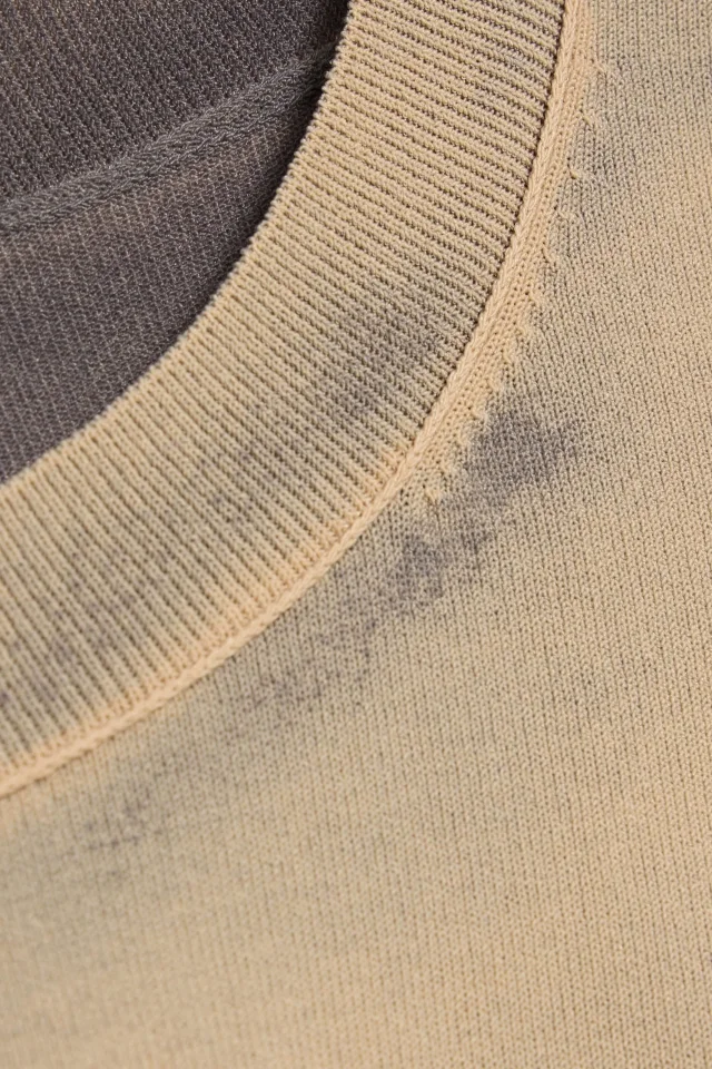Acne Studios Cutout Stretch-Jersey Top in Beige, photo 4 of 4 from THE OUTNET