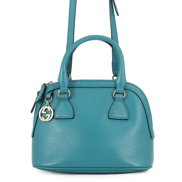Gucci Interlocking G 2WAY Bag Turquise Blue449661 Leather in Leather from GALLERY RARE
