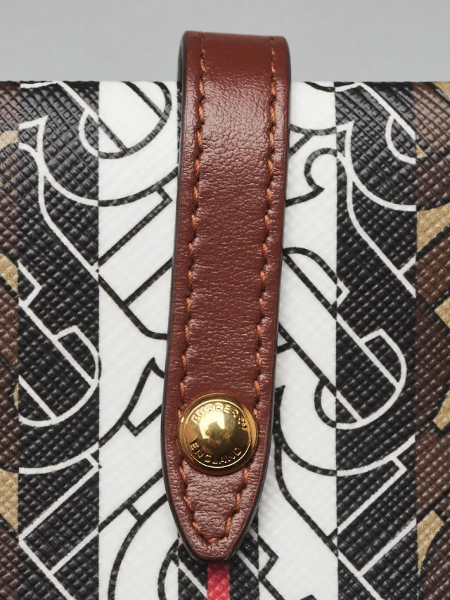 Burberry Brown/Black Monogram Coated Canvas TB Compact Wallet in Black Coated canvas from Yoogis, photo 5 of 9