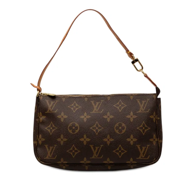 Brown Louis Vuitton Monogram Pochette Accessoires Shoulder Bag in Brown Coated canvas from Designer Revival