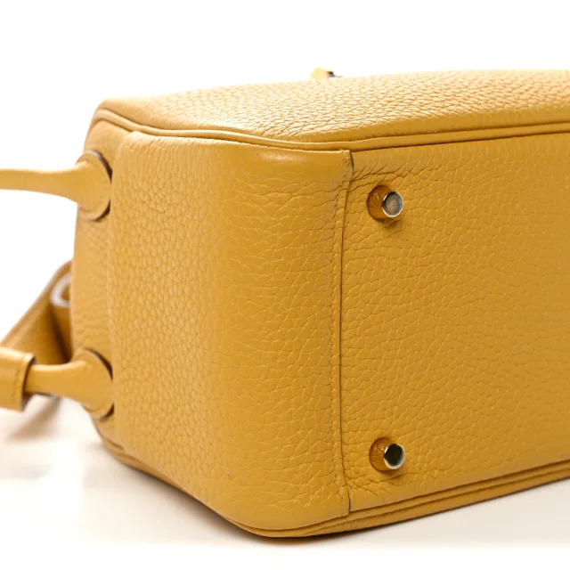 Hermès Taurillon Clemence Mini Lindy 20 Sun in Clemence leather from FASHIONPHILE, photo 9 of 11