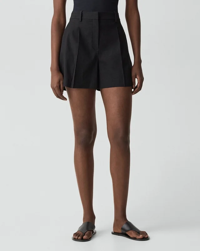 Theory Fluid Pleat Short in Good Linen, photo 5 of 5 from Theory