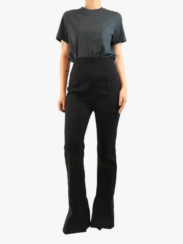 Marni Black flared trousers - size UK 12 in Black from Sign of the Times, photo 2 of 2