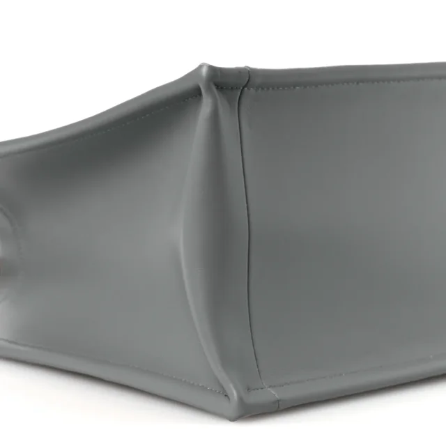 Dior Oblique Chambray Calfskin Medium Book Tote in Grey Calfskin from FASHIONPHILE, photo 9 of 12