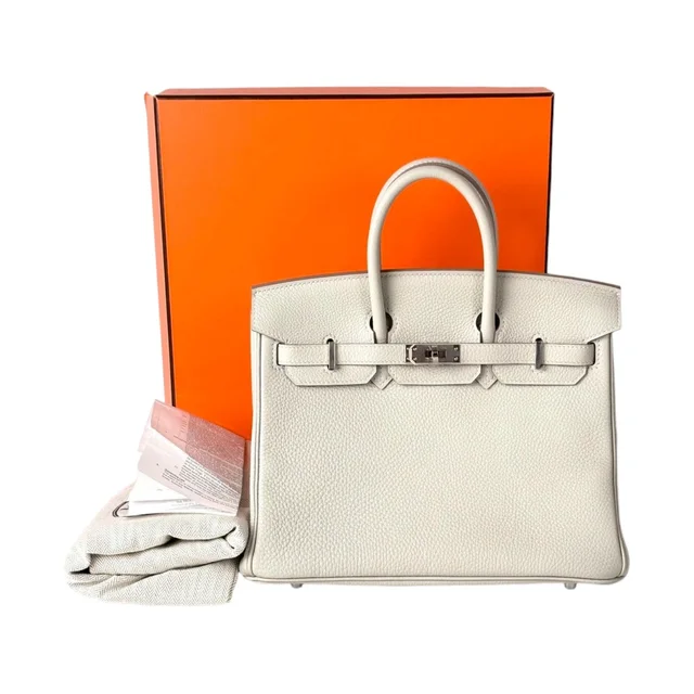Hermès Birkin 25cm in Gris Perle & Nata Togo from Luxury Promise