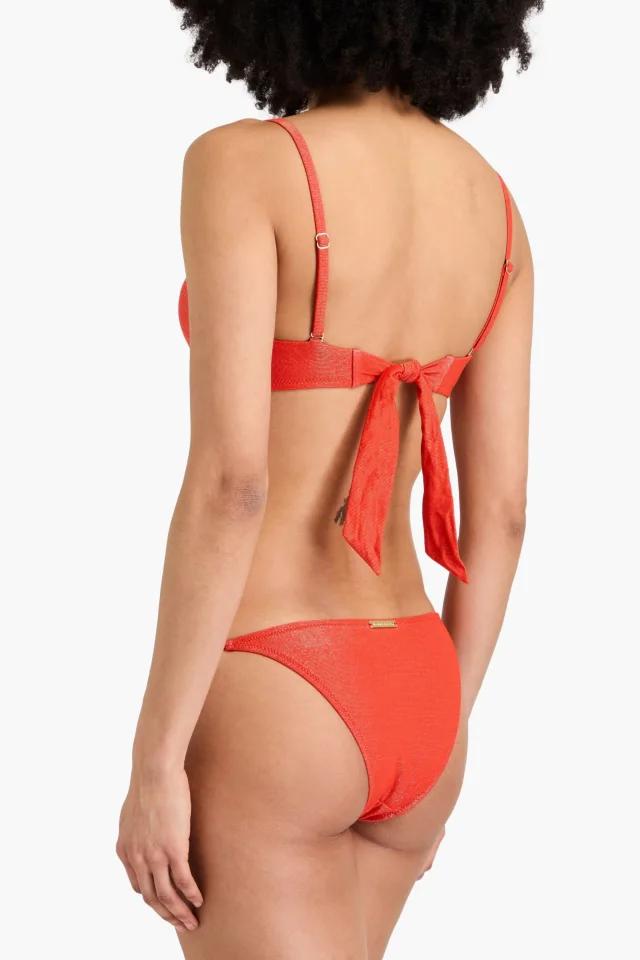 Heidi Klein Metallic Low-Rise Bikini Briefs in Red, photo 3 of 4 from THE OUTNET