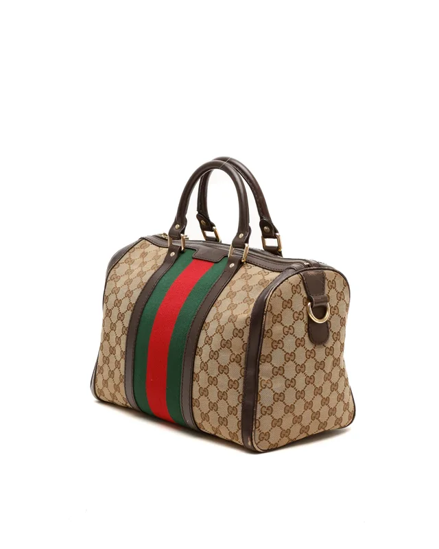 Gucci GG Web Boston Bag in Canvas from A Retro Tale, photo 2 of 2