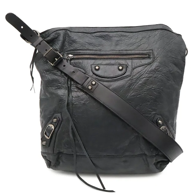 Balenciaga The Mens Day Leather Shoulder Bag in Leather from LuxUness