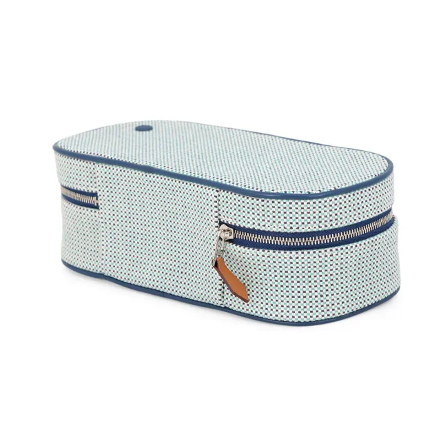 Hermès Escale Pouch Marine/Ivory Toile H in White from GALLERY RARE, photo 2 of 10