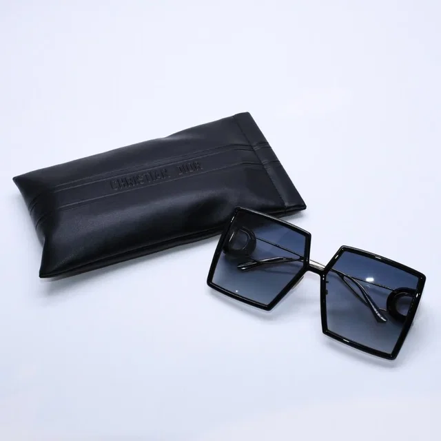 Dior Square Frame Sunglasses 58 15 Eyewear Gold in Gold from The Reluxe