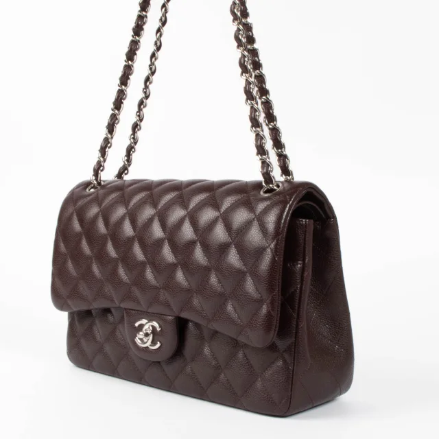 Chanel Caviar Large/Jumbo Classic Handbag in Burgundy Caviar leather from Labellov, photo 2 of 5