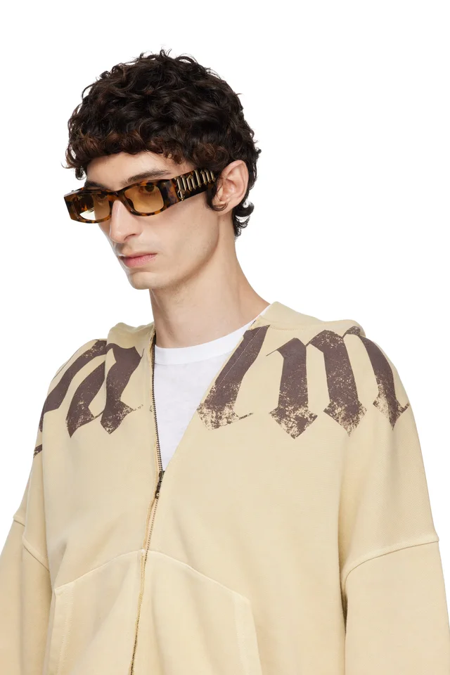 Palm Angels Brown Angel Sunglasses, photo 4 of 4 from SSENSE