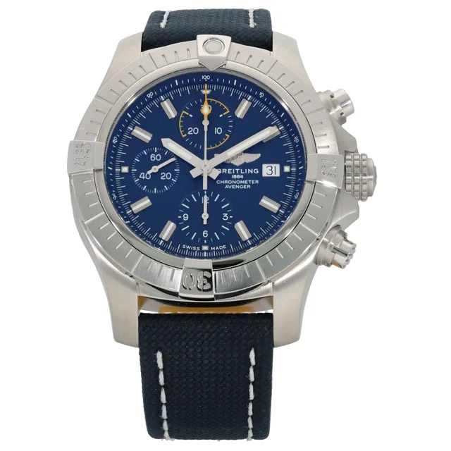Breitling Avenger Chronograph A13317 45mm Stainless Steel Watch in Leather from H&T