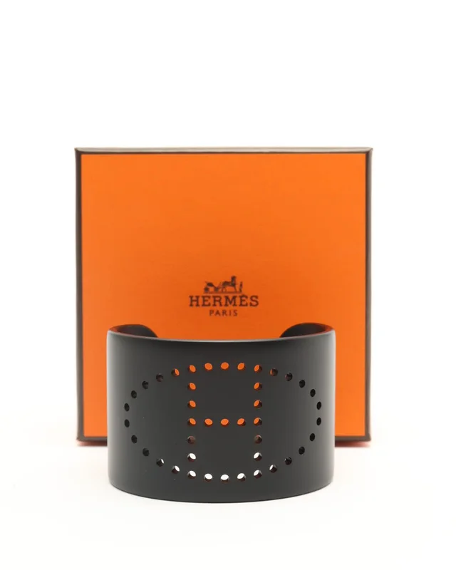 Hermès Evelyne Aluminium Cuff Bracelet from A Retro Tale, photo 2 of 6