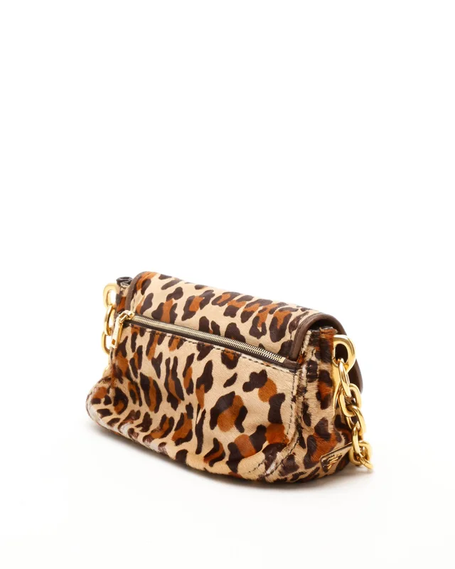 Prada Leopard Fur Chain Hobo Bag in Leather from A Retro Tale, photo 3 of 10