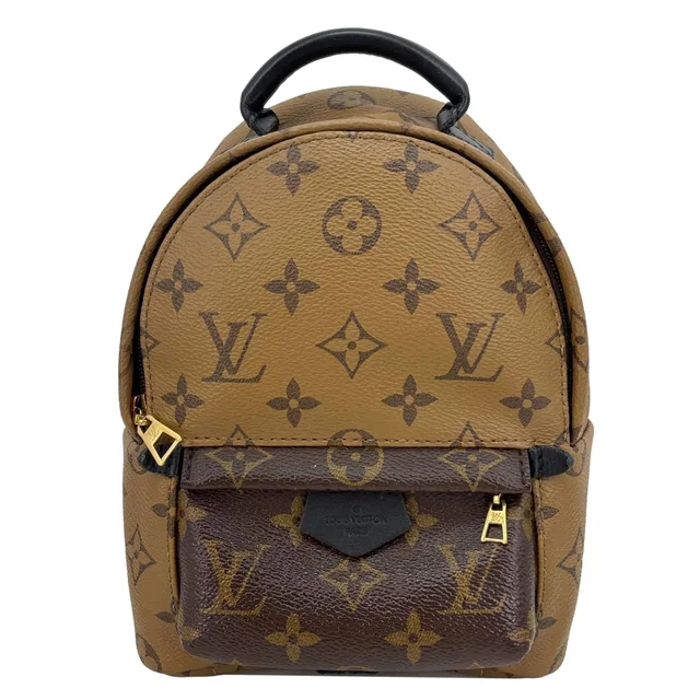 Louis Vuitton Palm Springs Mini Monogram Reverse Canvas Backpack Bag Brown in Brown Canvas from Dallas Designer Handbags