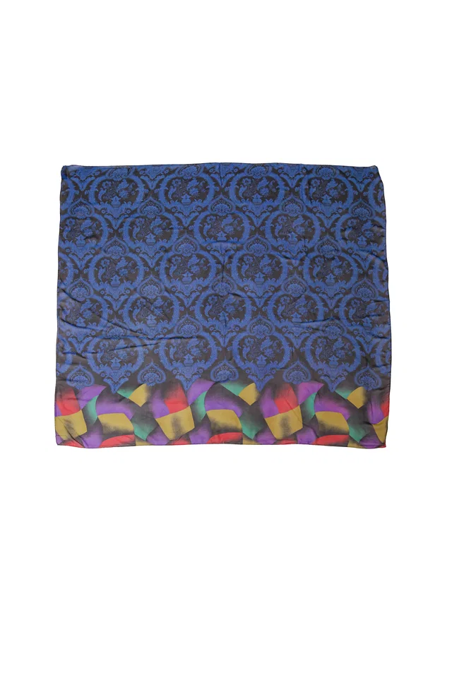 Versace Large Sheer Graphic Scarf in Silk from Recess LA