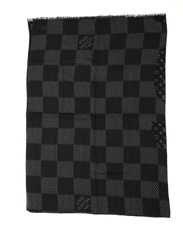 Louis Vuitton Damier Scarf in Wool from A Retro Tale, photo 2 of 4