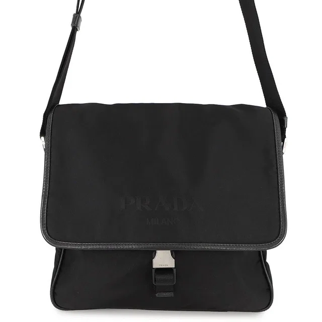 Prada Shoulder Bag Nylon Black in Black Nylon from The Reluxe