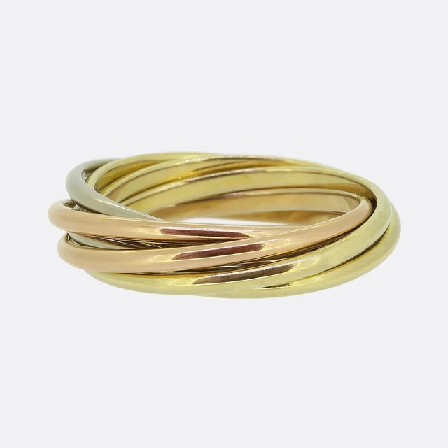 Cartier Trinity Seven Row Ring Size N 1/2 (54) from The Vintage Jeweller