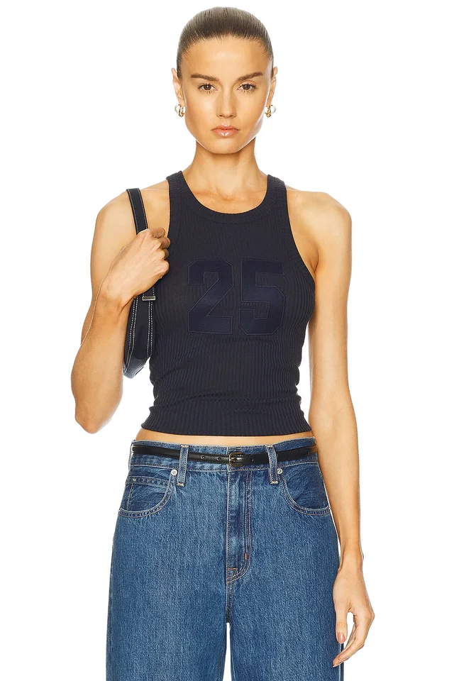 Aya Muse Number Tank Top in Blue from FWRD, photo 1 of 1