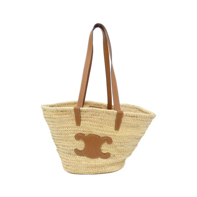 Celine Large Triomphe Basket Bag in Raffia from The Reluxe