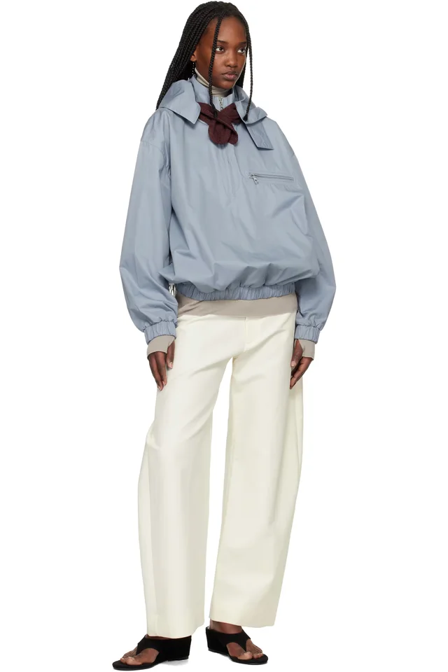 Rier Gray Cotton Suit Avio Suit Windbreaker, photo 4 of 4 from SSENSE