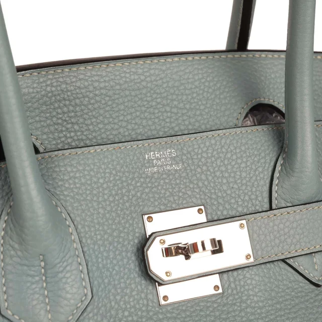 Hermès Vintage Shoulder Birkin 42 JPG Ciel Clemence Palladium Hardware in Clemence leather from Madison Avenue Couture, photo 7 of 9