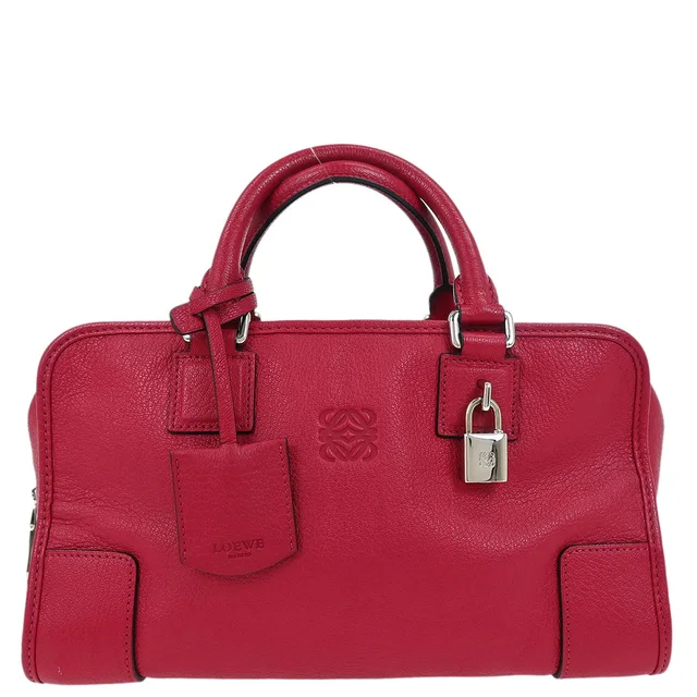 Loewe Pink Amazona 28 Handbag in Pink Leather from AMORE Vintage Tokyo