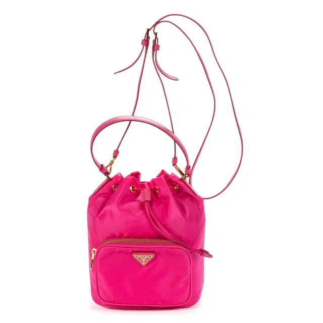 Prada Re-Nylon Duet Bucket Bag Pink Nylon in Pink Nylon from The Reluxe