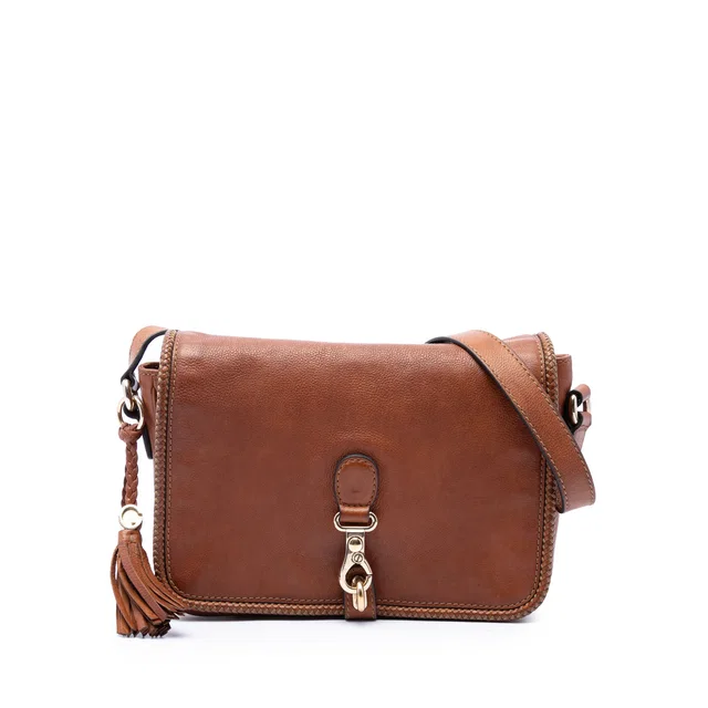 Brown Gucci Calfskin Marrakech Crossbody in Brown Calfskin from Designer Revival