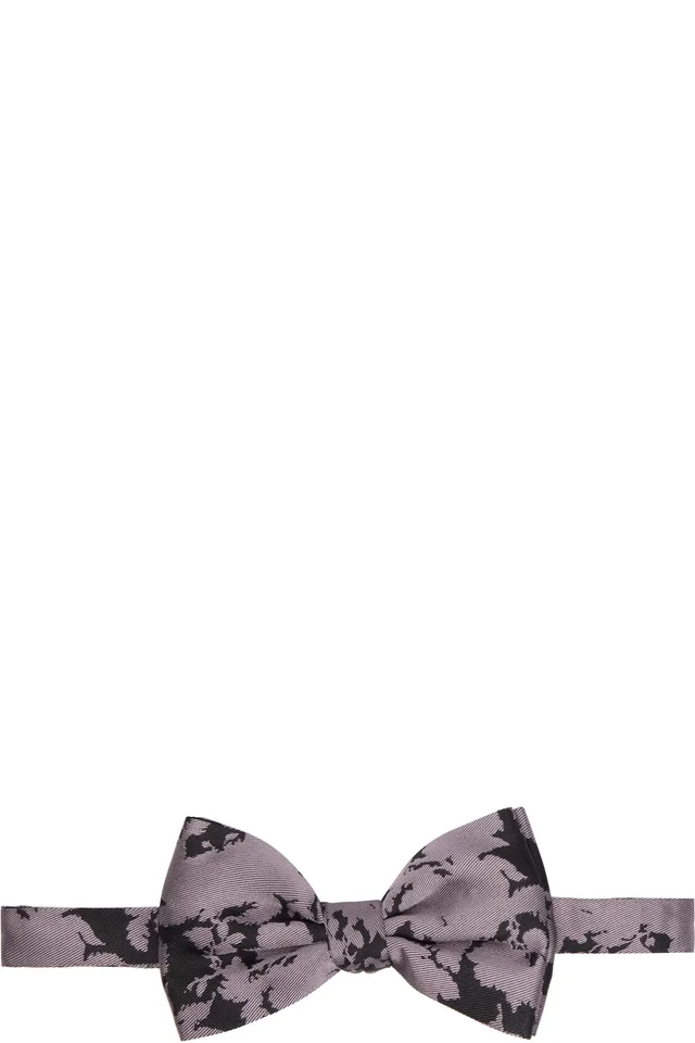Dries Van Noten Purple & Black Silk Bow Tie from SSENSE, photo 1 of 1