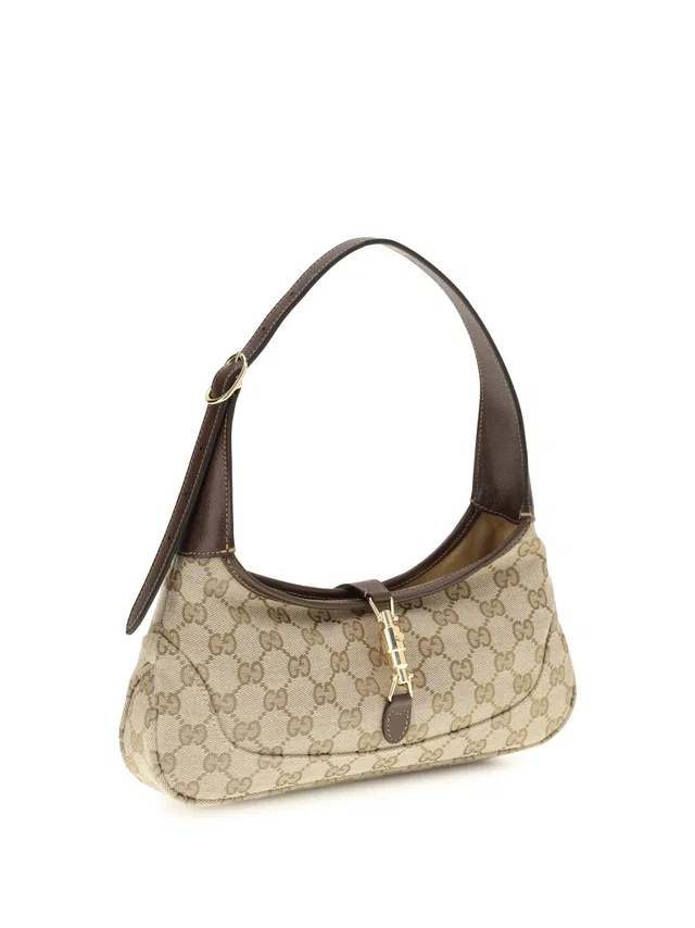 Gucci Jackie Slim Shoulder Bag — Beige Fabric in Beige Coated canvas from HEWI